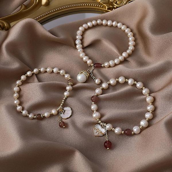 Armbånd Pearl Heart Stud piger&#39; Modesmykker Ac3464 A28
