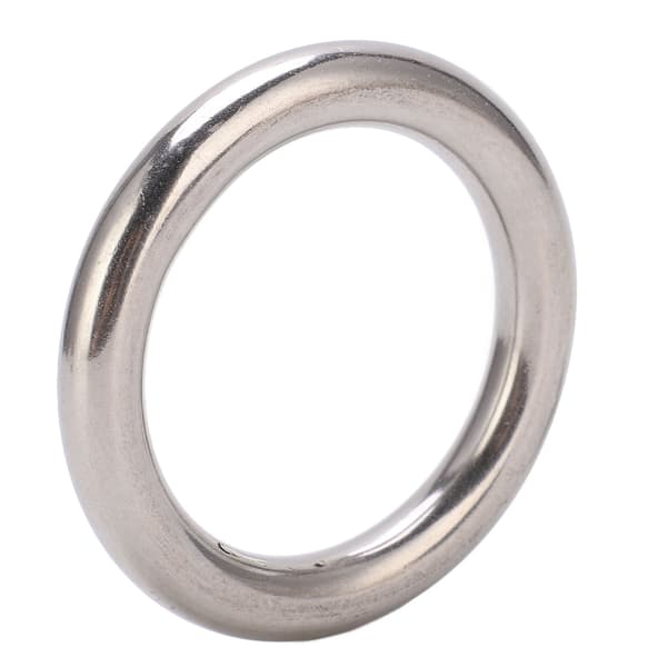 Rostfri Svetsad Rund Ring 10x50mm för Navigering Dykning Hängmattor Väskor