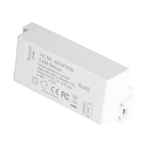 36W LED Driver AC100 240V Input DC12V 3A Output til G4 MR11 MR16 Indendørs Lampe Transformer