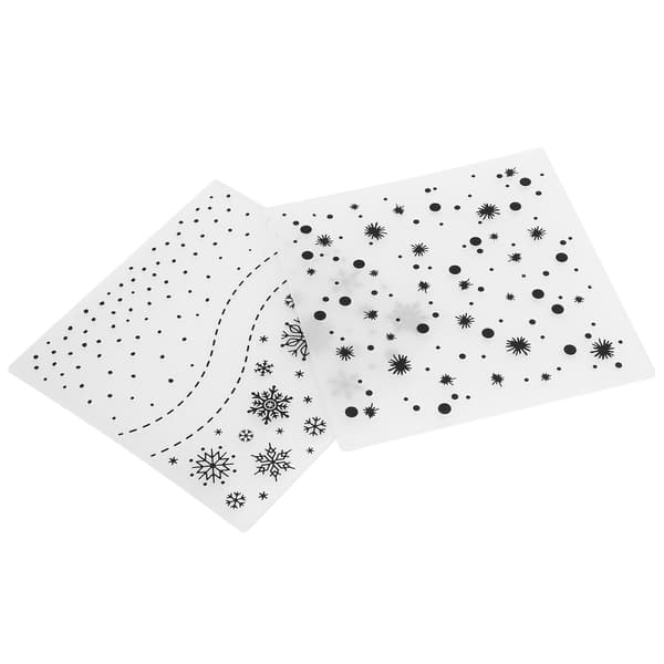 2 stk. Plastpregefolder DIY Kortlaging Papirkunst Scrapbooking Preget mal
