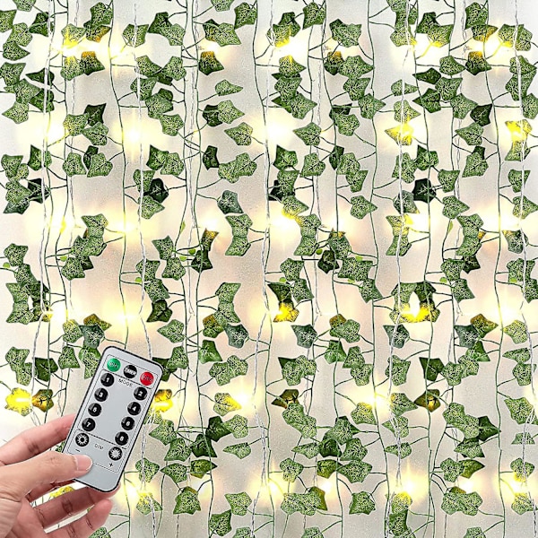 Led vihreä lehtirottinki valosarja valot C