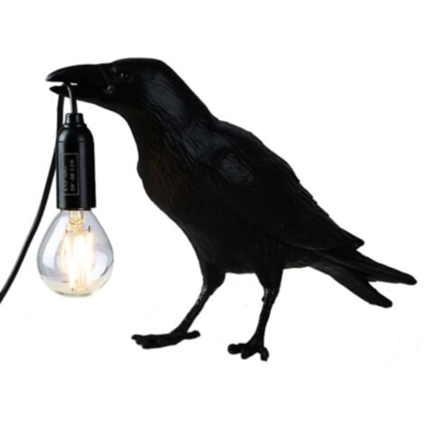 Sort-resin lucky bird krage væglampe bordlampe natlampe soveværelse sengebord stue væglampe ho