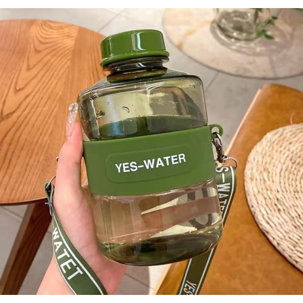 stk stor kapacitet bærbar og enkel vandkop-kedel (militærgrøn + 800ml),