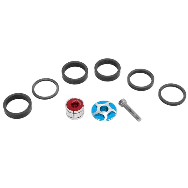 CANSUCC Cykel Headset Spacer Set Styrstam Topplock Headset Expander Plug 28.6mm Diameter Framgaffel Stam Blå