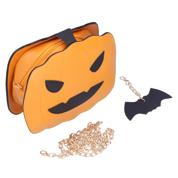 Stor Halloween Godisväska Brun Pumpaformad Axelväska