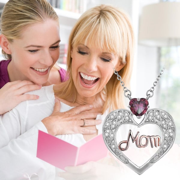 Mors dag Mamma Hjärthänge Halsband Maternal Love Halsband Trend Smycken Present till mamma