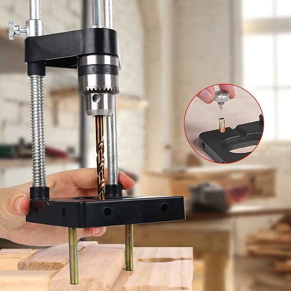 Trebearbeiding Drill Locator Jig Drilling Locator Justerbar Punch, Trebearbeidingsguideverktøy Bærbart presisjonslokaliseringsverktøy