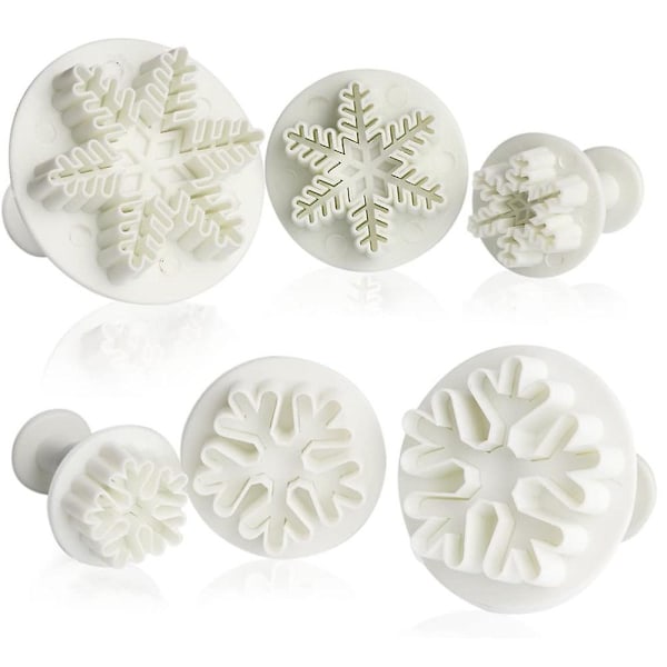 6 Stk Fondant Cookie Cutter Snefnug Cookie Cutter Kage dekoration