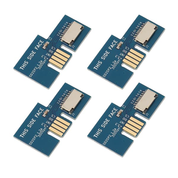 Konsoll Micro SD-kortadapter Minnekortleser for GameCube SD2SP2 SDLoad SDL 4 stk blå