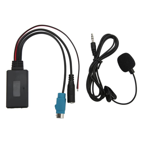 Bluetooth 5.0 Bil Stereo Audio Adapter med Mikrofon til Alpine KCE-236B Android Smartphone Opkald