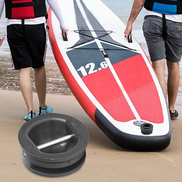 2 stk. Surfbræt Leash Plug Professionel Longboard Shortboard Paddle Board Fod Reb Kop Tilbehør Sort