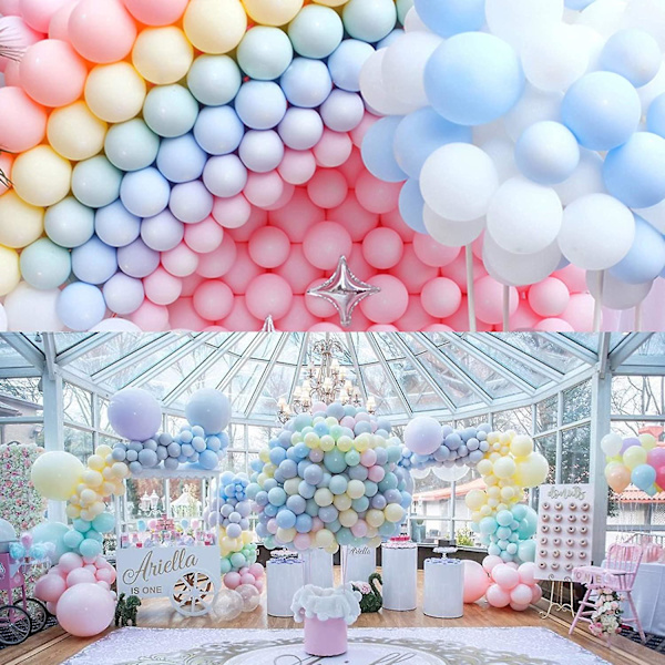 100 stykker farverige balloner Fødselsdag bryllup julefest