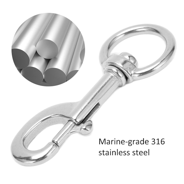 KEEP DIVING 316 Rustfrit Stål Hvirvel Øje Bolt Snap Krog - Rustbestandig og Holdbar