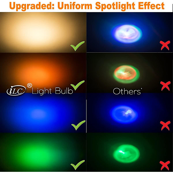 Ledgu10 Rgb-pistelamppujen väriä vaihtavat led-polttimot Rgbw himmennettävät lämpimän valkoiset (2700k-6500k) led-kohdevalot - Infrapunakaukosäädin mukana (pakkaus