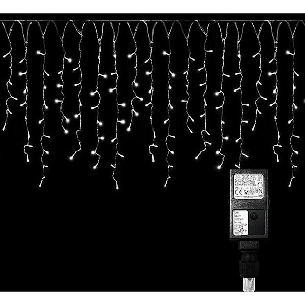 20m 200 Led Jäätävä sade Fairy Lights Jääpuikko Joulu Fairy Lights Lamppu Fairy Lights Party Ip44 Outdoor Indoor Cool White - Cool White Cisea