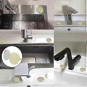 PCS Kranhullhette, 5 cm rustfritt stål kranhullhette, god tetning vask kranhull for lekkasjeforebygging (gull)
