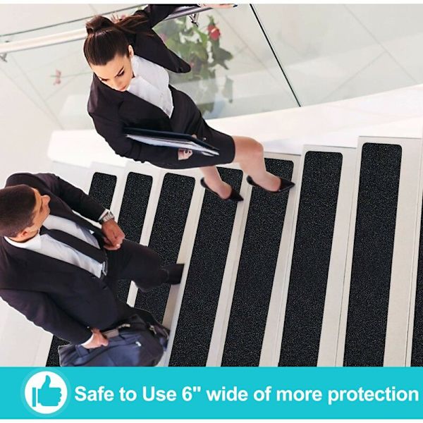 15CMX5M svart PVC advarselstrapp Sklisikker slitasjebestandig sandoverflatetape