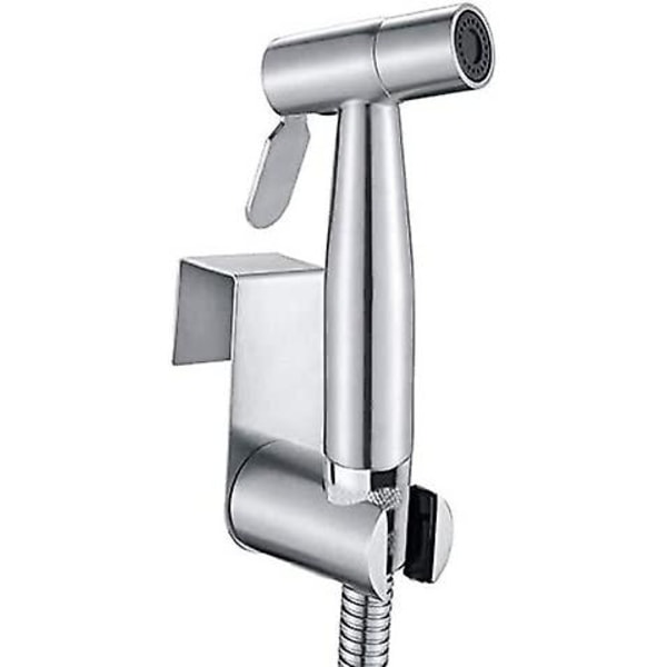 Toalettsprutsats för bidé i rostfritt stål, Bidéspruta med justerbart tryck Handdusch för bidékranar Perfekt för personlig hygien, rengöring