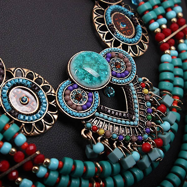 Retro Boho Owl Bead Kaulakoru Käsintehty Helmi Kaulakoru Naisten Korut