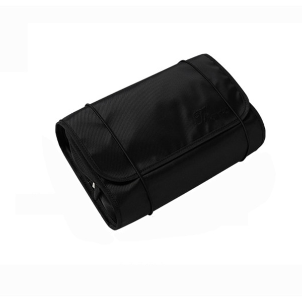 Fire-i-én kosmetiktaske multifunktions opbevaringstaske aftagelig rejsevaskepose med stor kapacitet (sort)