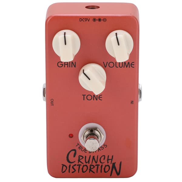 Mørkerød Metall Klassisk Britisk Rock Distortion Monoblock Gitarpedal True Bypass