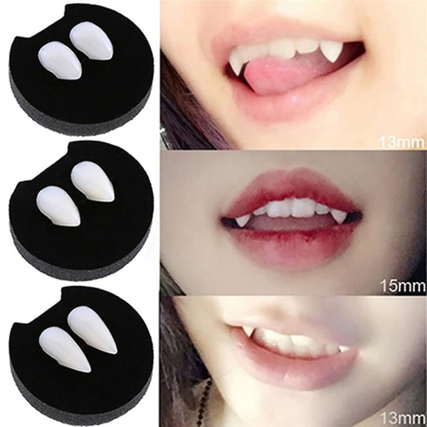 2pac Halloween Fake Vampire Teeth Fangs Prop Party Decorations 13mm