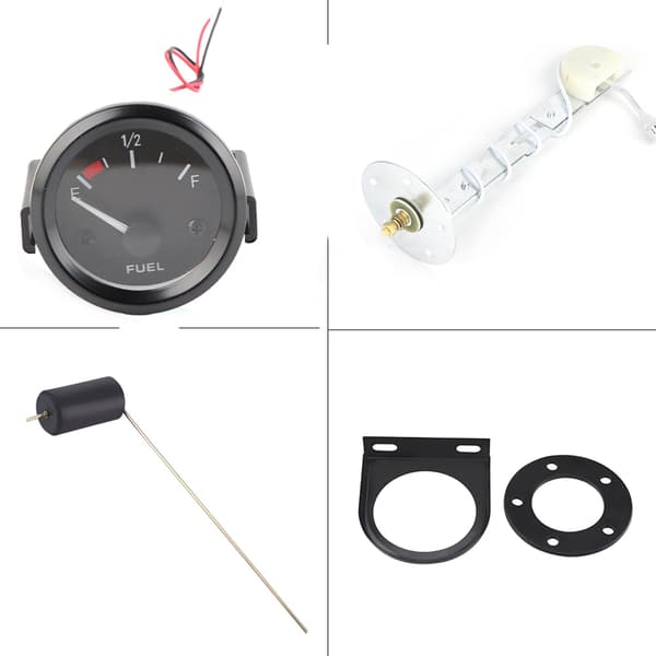 52mm Universal Bil Bränslenivåmätare LED Digital E 1 2 F Räckviddsmätare med Bränslesensor