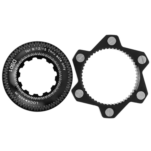 Cykelbremse Center Lock til 6 Bolt Skive Rotor Adapter Sæt Aluminium Legering Sort