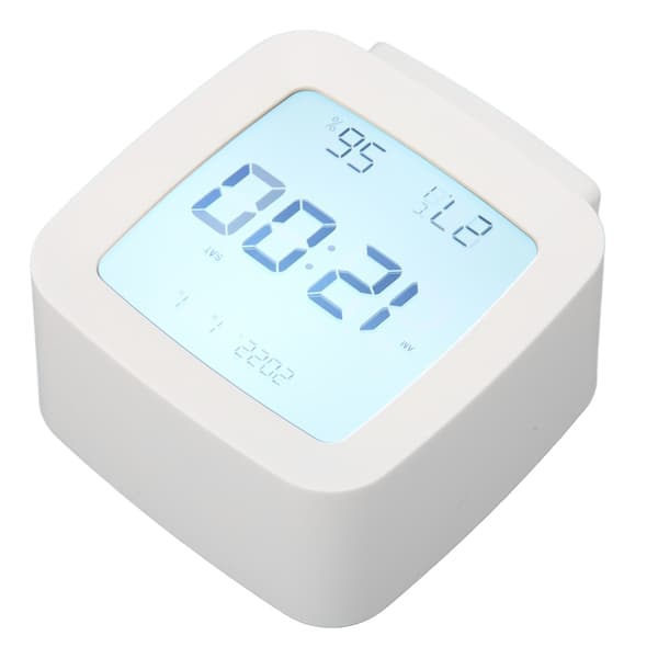 Barnväckarklocka Temperatur- och luftfuktighetsdisplay 12/24 timmars enhetskonvertering Digital skrivbordsklocka för hemsovrum/kontor