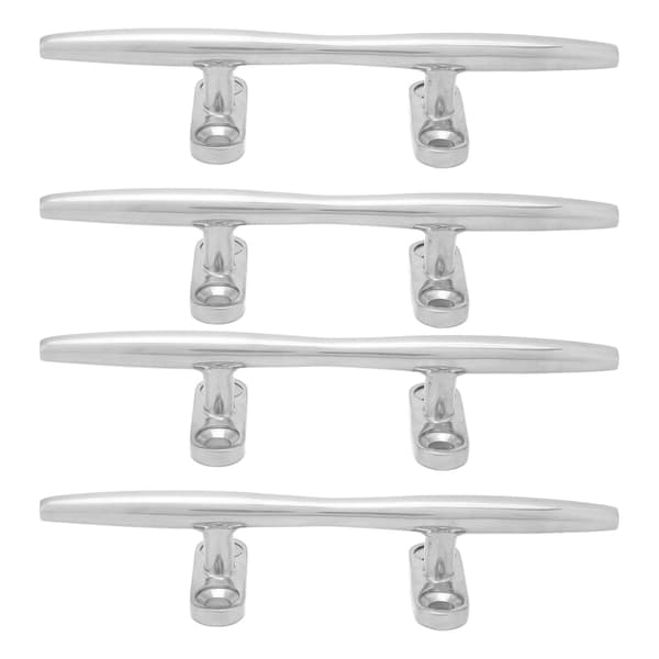 4 stk. 6 tommer 316 rustfrit stål pullerter til dok Hul base dæk fortøjning reb Tie Down anker til båd yacht