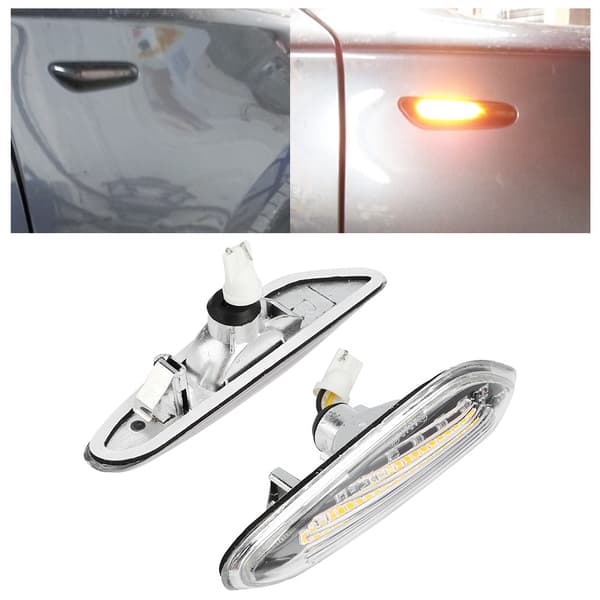LED Dynaaminen Virtaava Valo Sivuvilkku Indikaattoripari Yhteensopiva E90 E91 E92 E93 E60 E87 E82 E46 Valkoinen