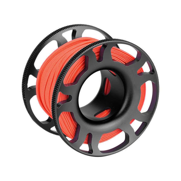 Luftfarts Aluminium Finger Reel Clip Dykning Tech Spole 15m Line Sort