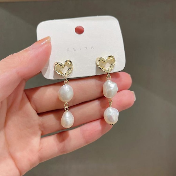 Ørering Pearl Heart Stud Girls&#39; Modesmykker Ac3721