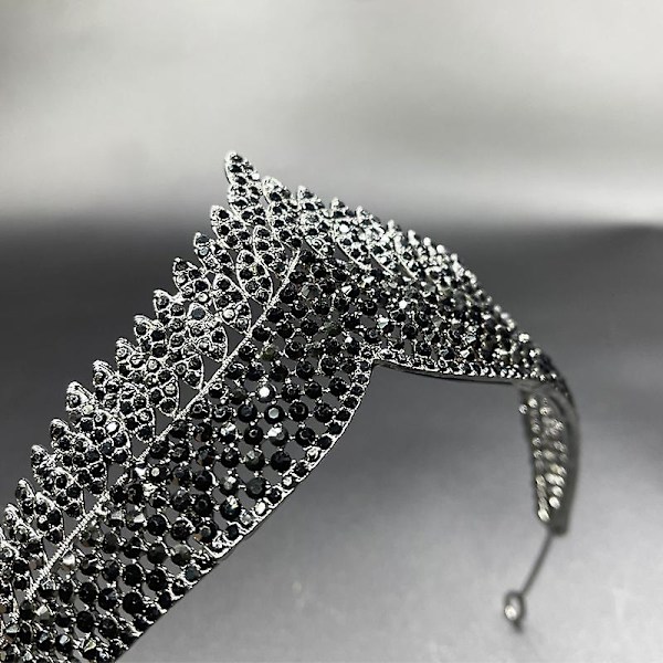 Krone Ornament Brude Bryllup Tilbehør Simpel Legering Sort Håndlavet Brudekjole Smykker