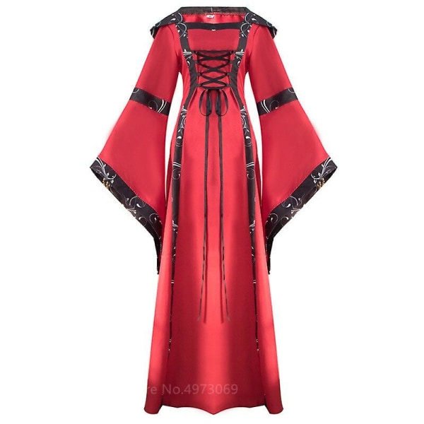 Middelalderlige kvinder Retro Cosplay kostumer Halloween M