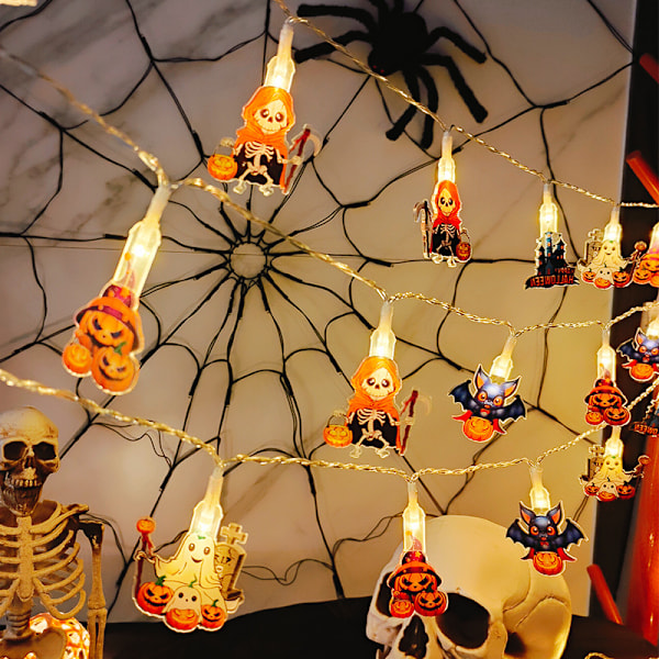 Halloween lyslenke LED gresskar spøkelseslykt spøkelsesfestival festlayout innendørs dekorasjonslampe