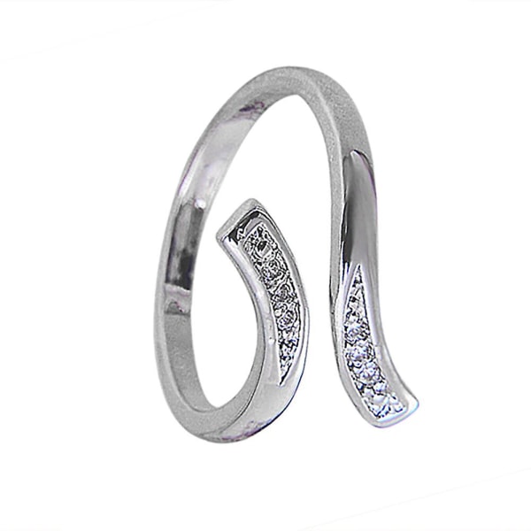 Hot Fashion Charm Dam Naturlig 925 Sterling Silver Justerbar Storlek Ring