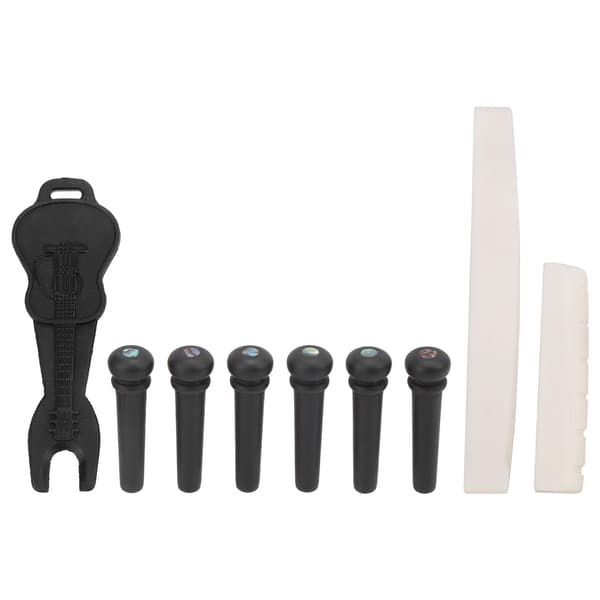 Gitar Bro Pin Kit Oksebein Sadel Mutter Instrument Tilbehør Trekker Fjerner