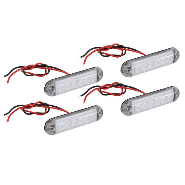 4 stk. LED interiør sidemarkeringslys 12V Stabilt PC-materiale for bobiler, skip og yachter