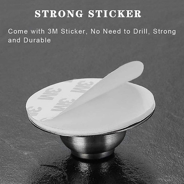 Dørstopplås Magnetisk lukking Heavy Duty Vegg Dørstopper Dørstopper Lim Rustfritt stållim -2 stk