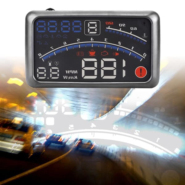 Universal HUD Bil Display MPH KMH Hastighedsgrænse Advarsel Plug and Play