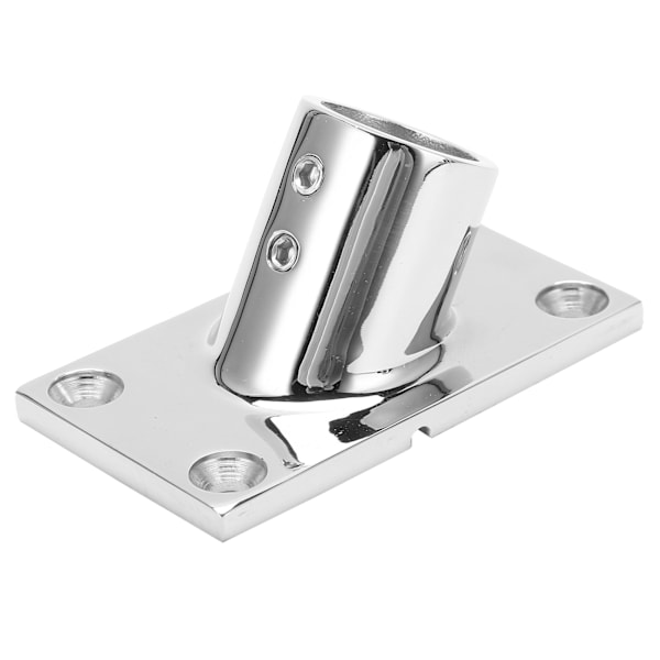 Rustfritt stål 60 graders rektangulær båtrekkverksbeslag 22 mm 0,9 tommer base