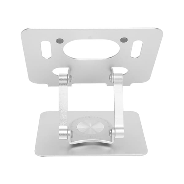 Justerbart Tablet Stativ 360 Graders Rotation Foldbart Hul Kølende Aluminium Legering Desktop Tablet Holder Sølv