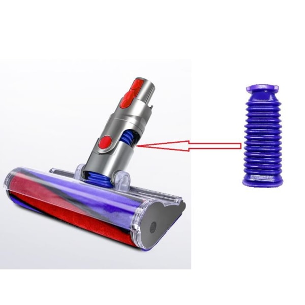 5kpl Sininen Sopii Dyson-pölynimurin lisätarvikkeille Pehmeä samettilattiaharja Sininen letkuputki Suoraveto Lattiaimupää Rullaharja Pehmonauha