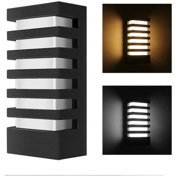 12w Cuboid Vattentät Vägglampa Utomhus Vattentät Vägglampa Vit Ljus