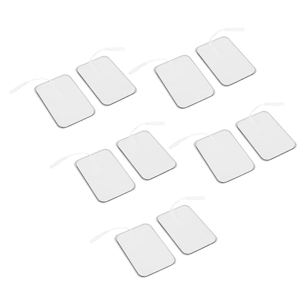 10 stk. selvklebende elektrode pads erstatning for TENS maskin 2mm 0.08in rektangulær patch