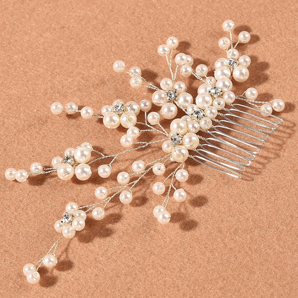 Pearl Side Comb metalliseos hiuskoristeet käsintehdyt antiikin tyyliset morsiamen hiuspalat hiustarvikkeet
