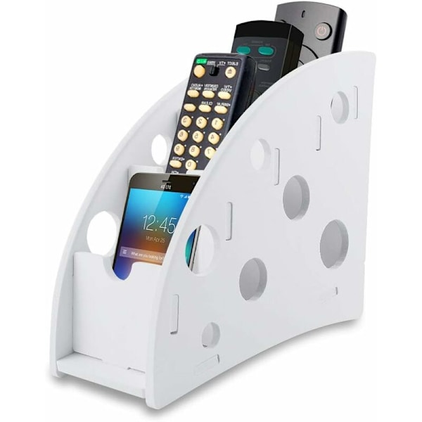 Creative Remote Control Storage Ihålig träpennhållare (vit) Förvaringstillbehör