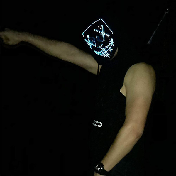 Halloween Mask Led Light Up Masker Til Festival Cosplay