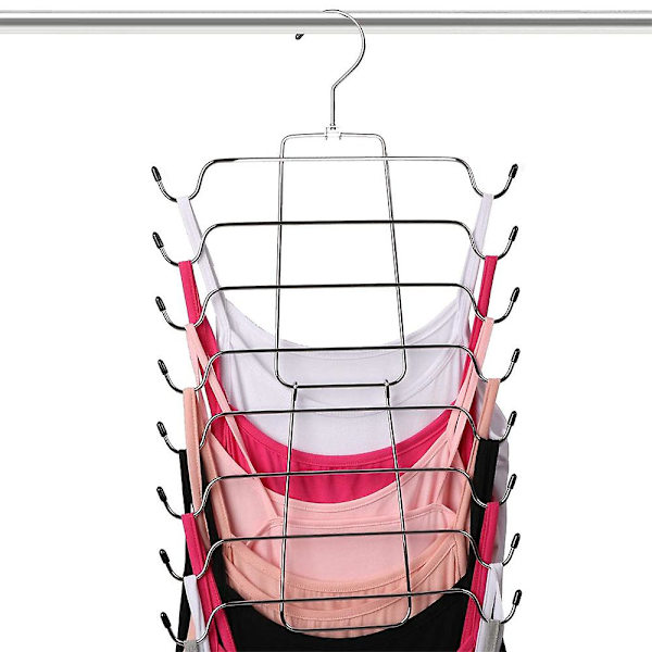 Piao Tank Tops Ripustin Metalli Taittuva Tilaa Säästävä Ripustin Kaappi Organizer Topit, Cami, Rintaliivit, Uimapuvut, Vyöt, Solmiot Black